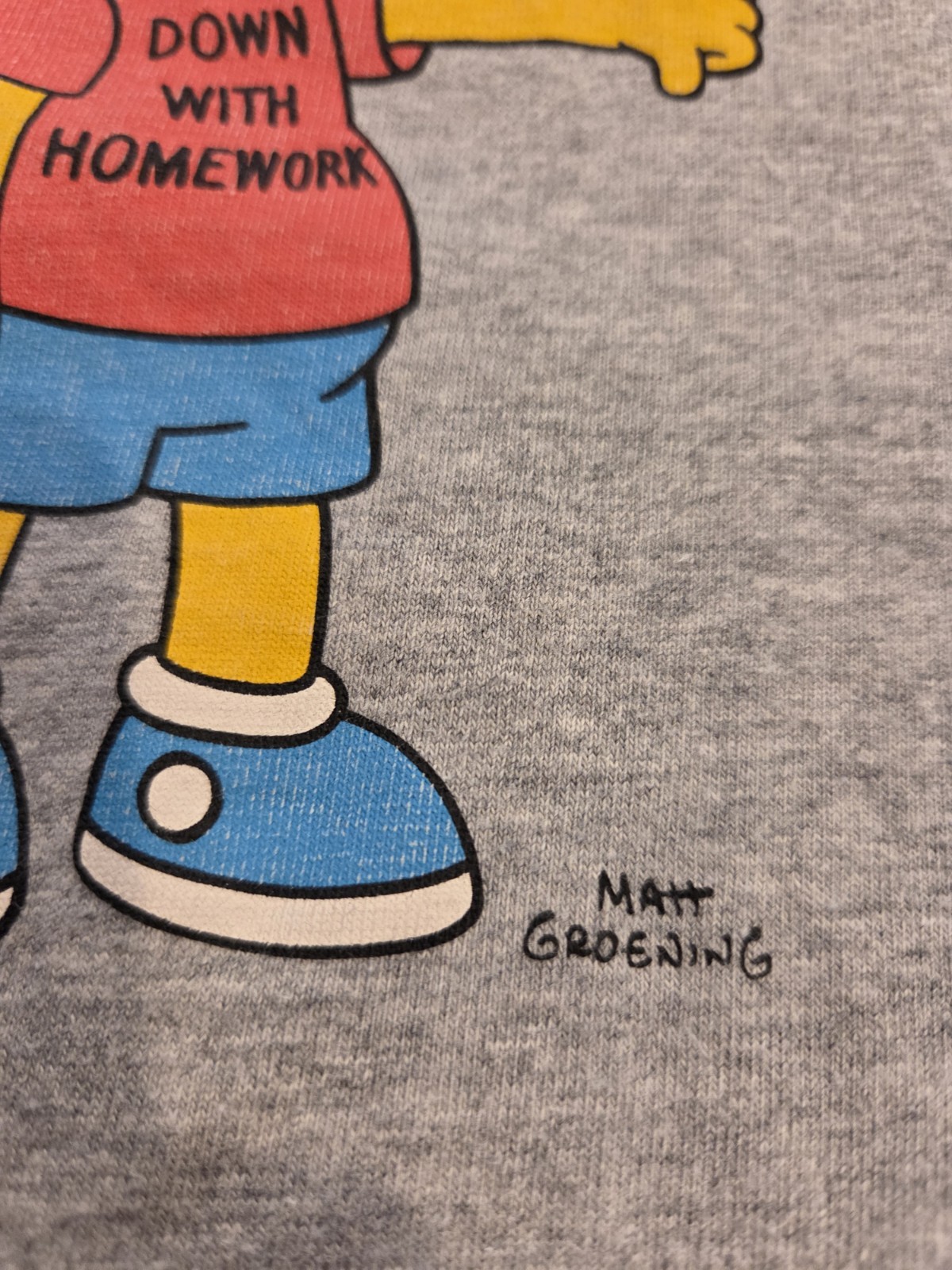 Levi's The Simpsons Bart Shirt Size L Gray Down with Homework 20th Century Fox gallery