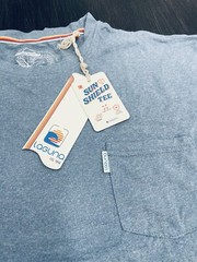Laguna Men’s Sun Shield Pocket Tee, X-Large, Blue, UPF 40 Protection, Brand New