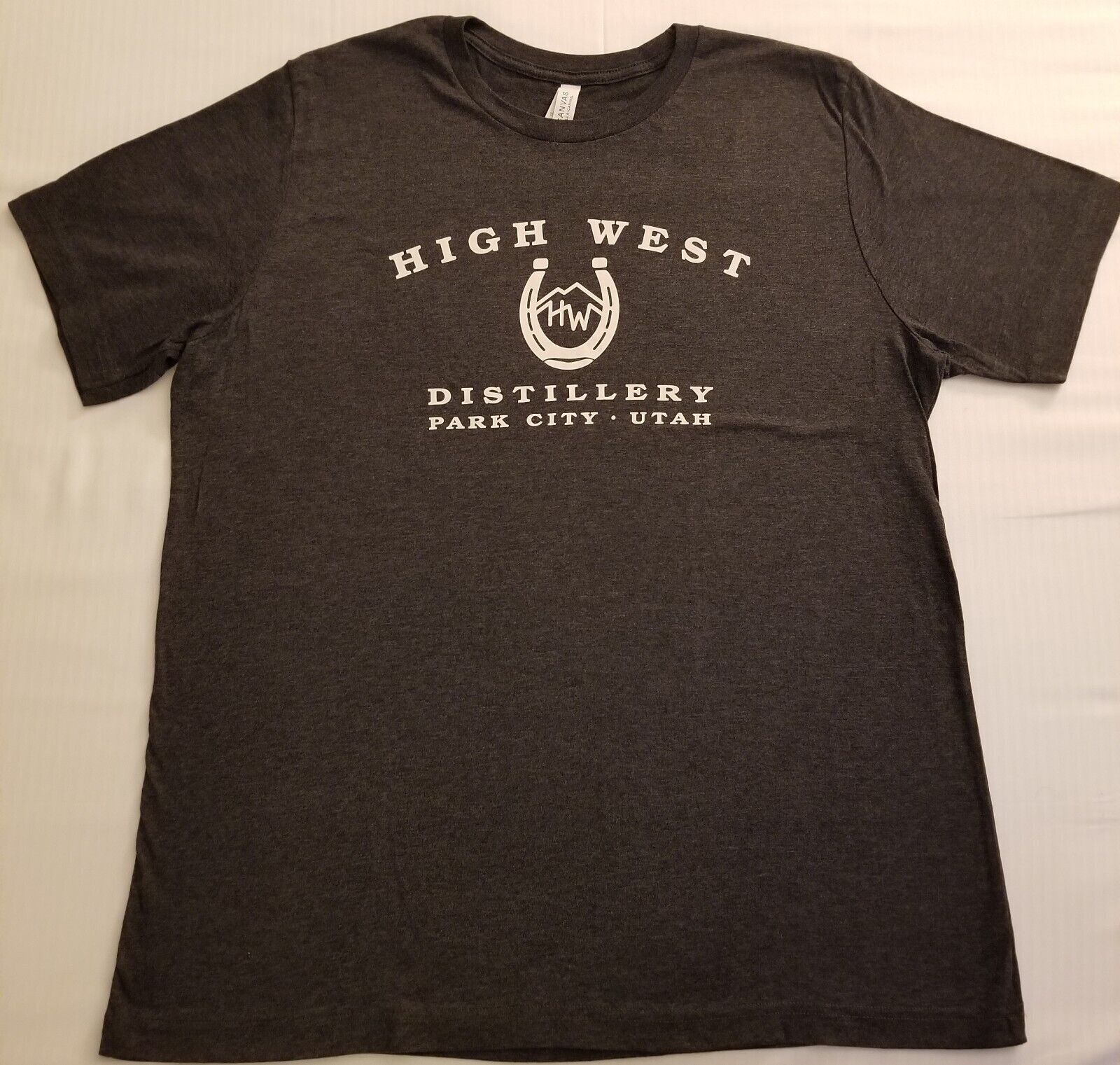 High West Distillery Dk Gray Bella-Canvas Crew Neck T-Shirt size M, L, XL, 2XL gallery