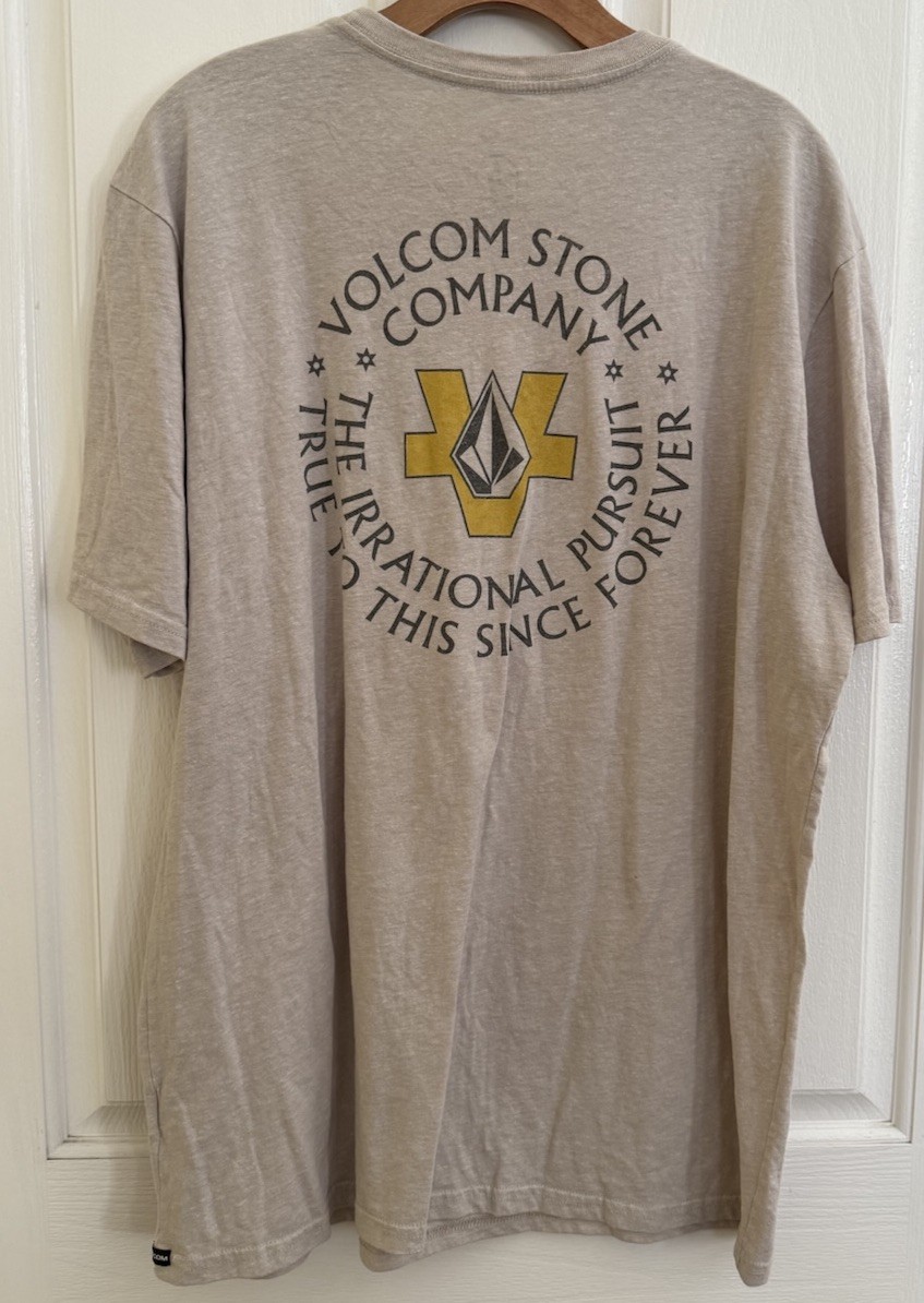 VOLCOM IRRATIONAL CIRCLE True To This Men’s Ivory Heather T Shirt Size XL gallery