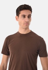 Men’s Slim Fit Cotton Basic T Shirt Half Sleeve Solid Color Made Italy
