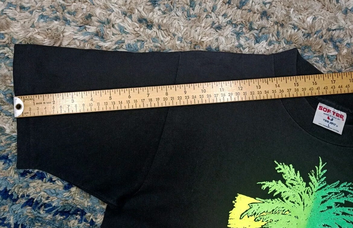 Vintage 90s Coppertone Sunscreen Shirt Black Vibrant Single Stitch Mens Large gallery