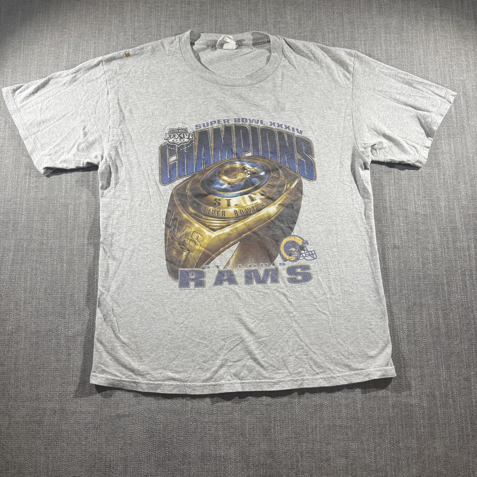 Vintage St Louis Rams Shirt Mens Large Super Bowl Champions Football 90s Tee