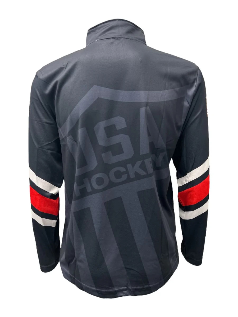 USA Hockey Shield Logo Official Navy 1/4 Zip Pullover gallery