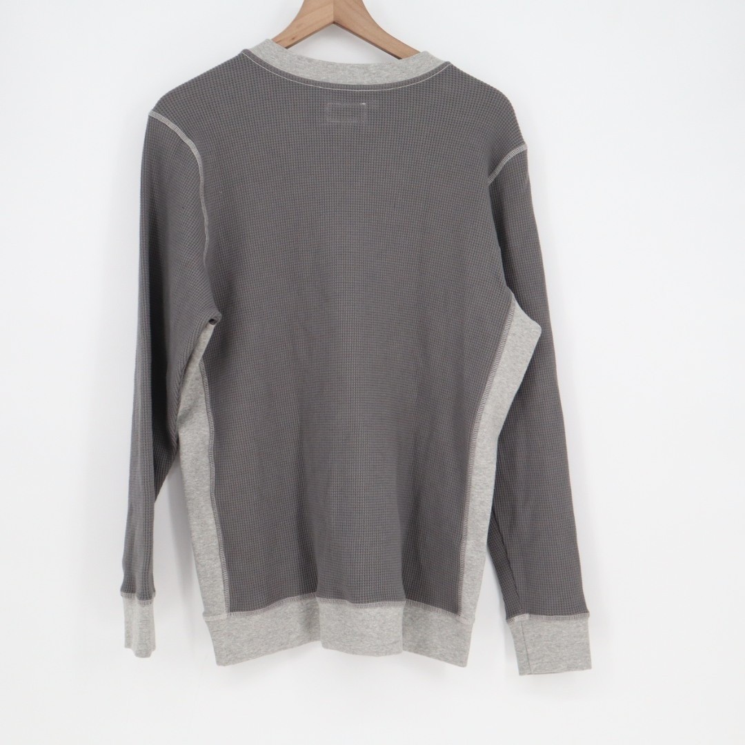 American Giant Colorblock Summit T-Shirt Mens Large Gray Waffle Knit Long Sleeve gallery