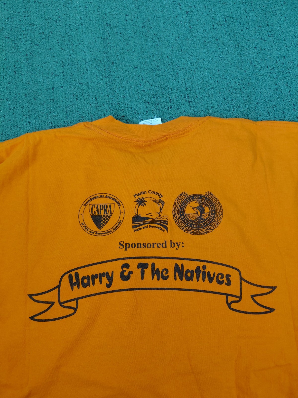 VINTAGE Martin County Parks & Recreation Halloween 10k Running Y2K Orange T... gallery