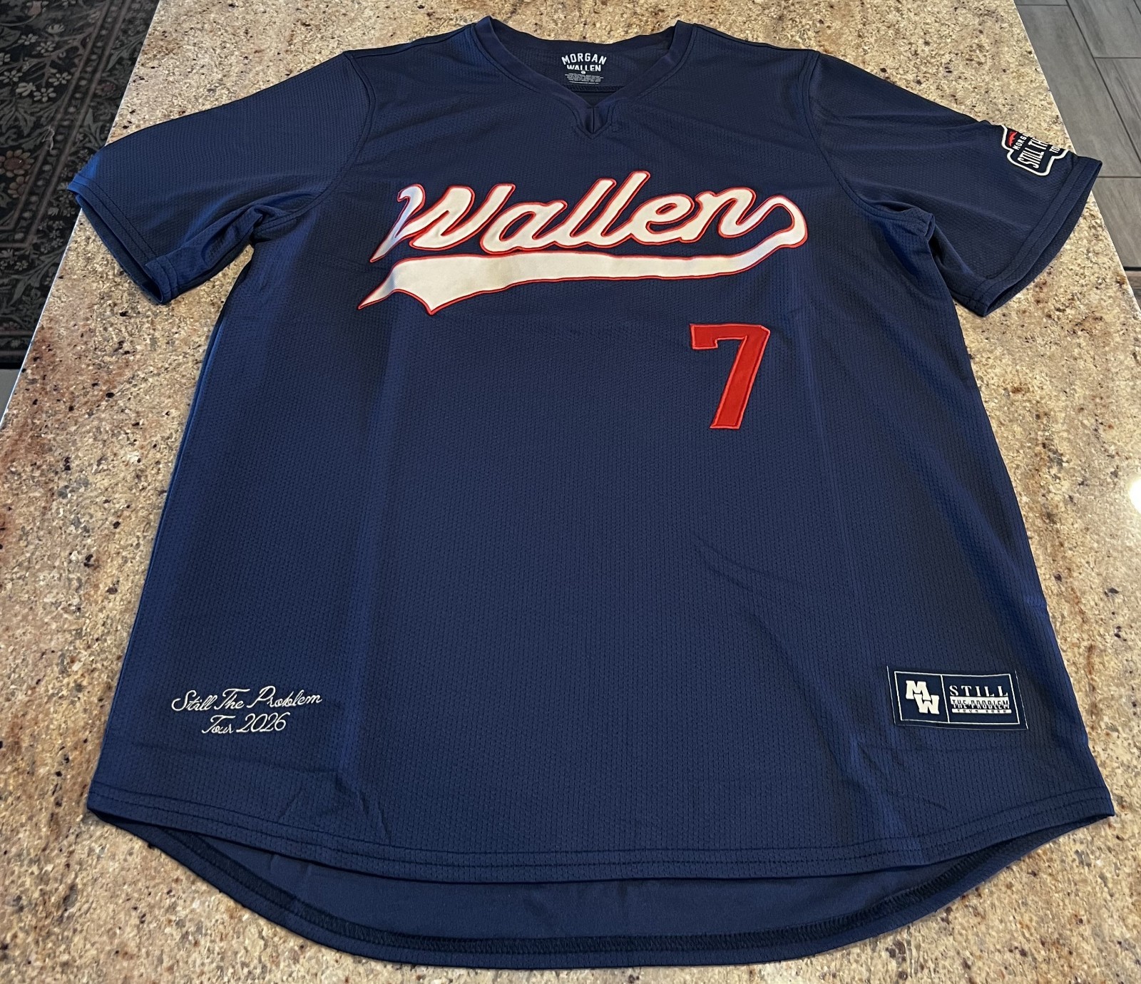 Morgan Wallen Still The Problem Tour Official Merch Baseball Jersey Size Medium gallery