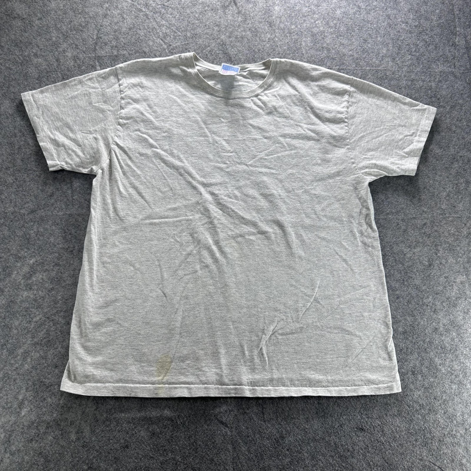 Vintage Hanes Shirt Mens XL Gray Blank Essential Accents Crewneck 90s Tee gallery