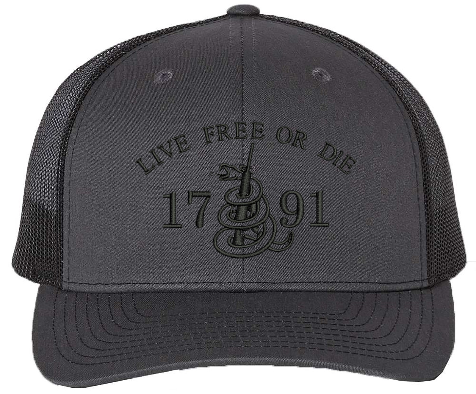 Live Free Or Die 2A Richardson Embroidered One Size Fits All Trucker Hats gallery