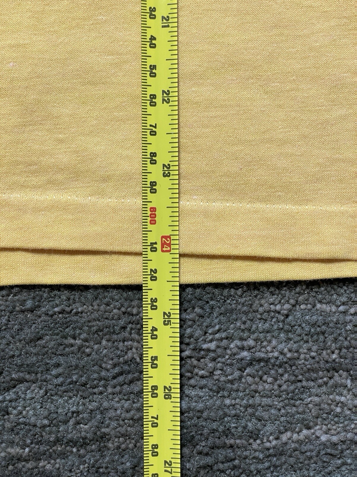 Vintage ASICS Tiger Shirt 70s 80s Yellow Distressed Thin Medium Onitsuka gallery
