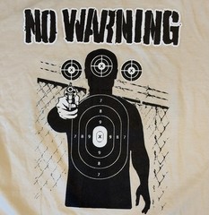 NO WARNING NEVER FORGET NEVER FORGIVE EURO SHIRT LARGE NATURAL HARDCORE FREE S/H