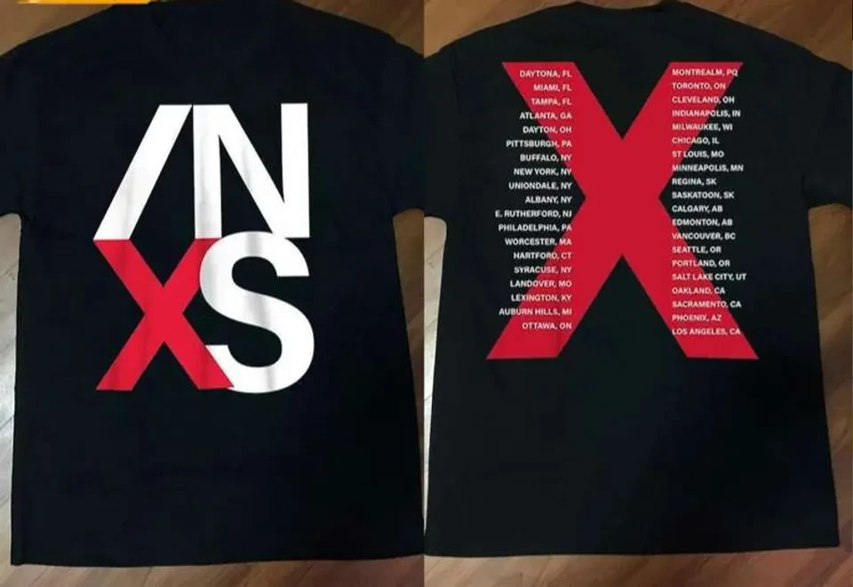 INXS X Factor Tour 1991 Concert T-Shirt, Cotton Short Sleeve Tee, Streetwear gallery