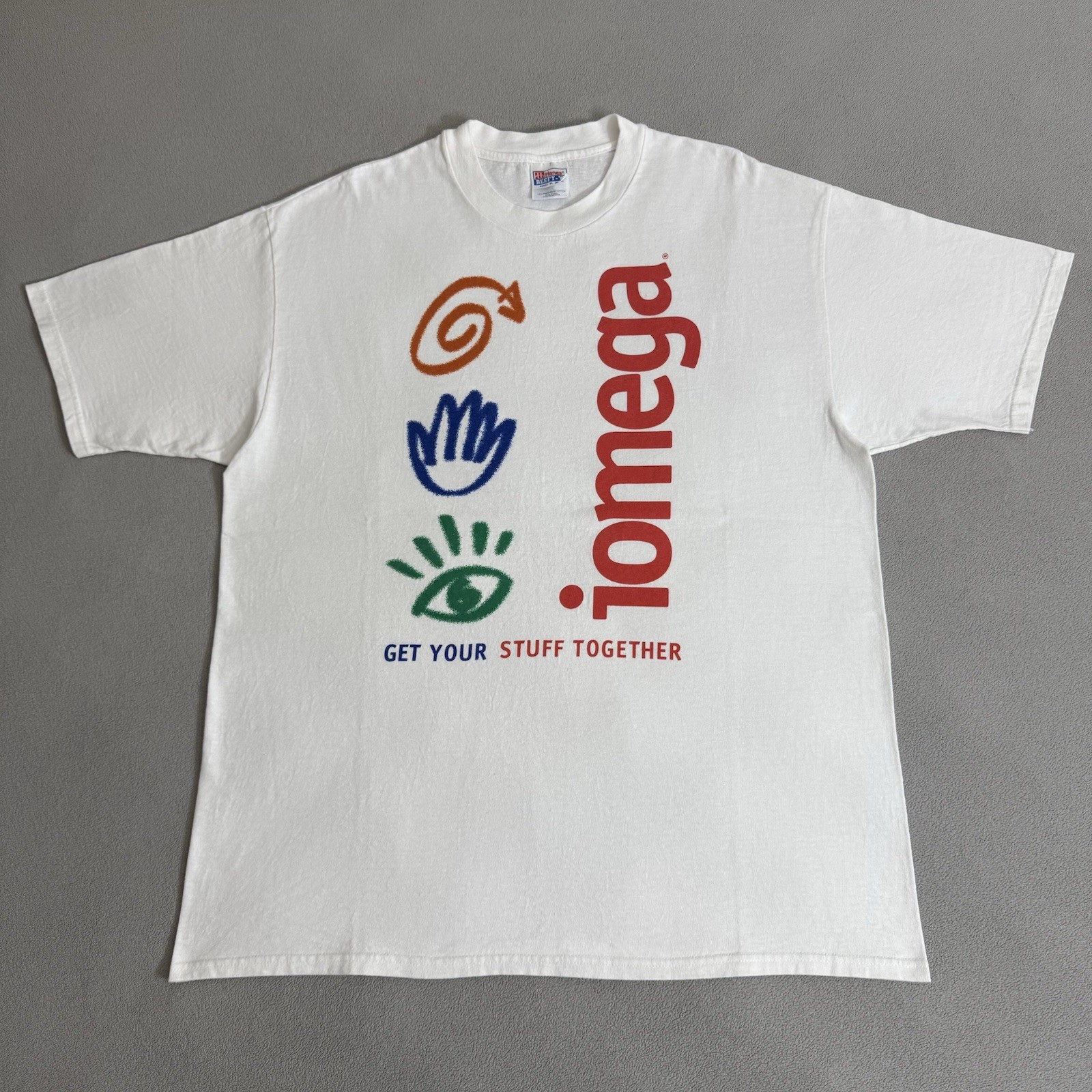 Vintage Iomega Storage Zip Drive Floppy Disk Art T-shirt XL Computer Tech 90s gallery