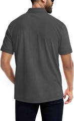 Men’s Tactical Golf Polo – Short Sleeve Athletic Collared – Summer Sports Shirt
