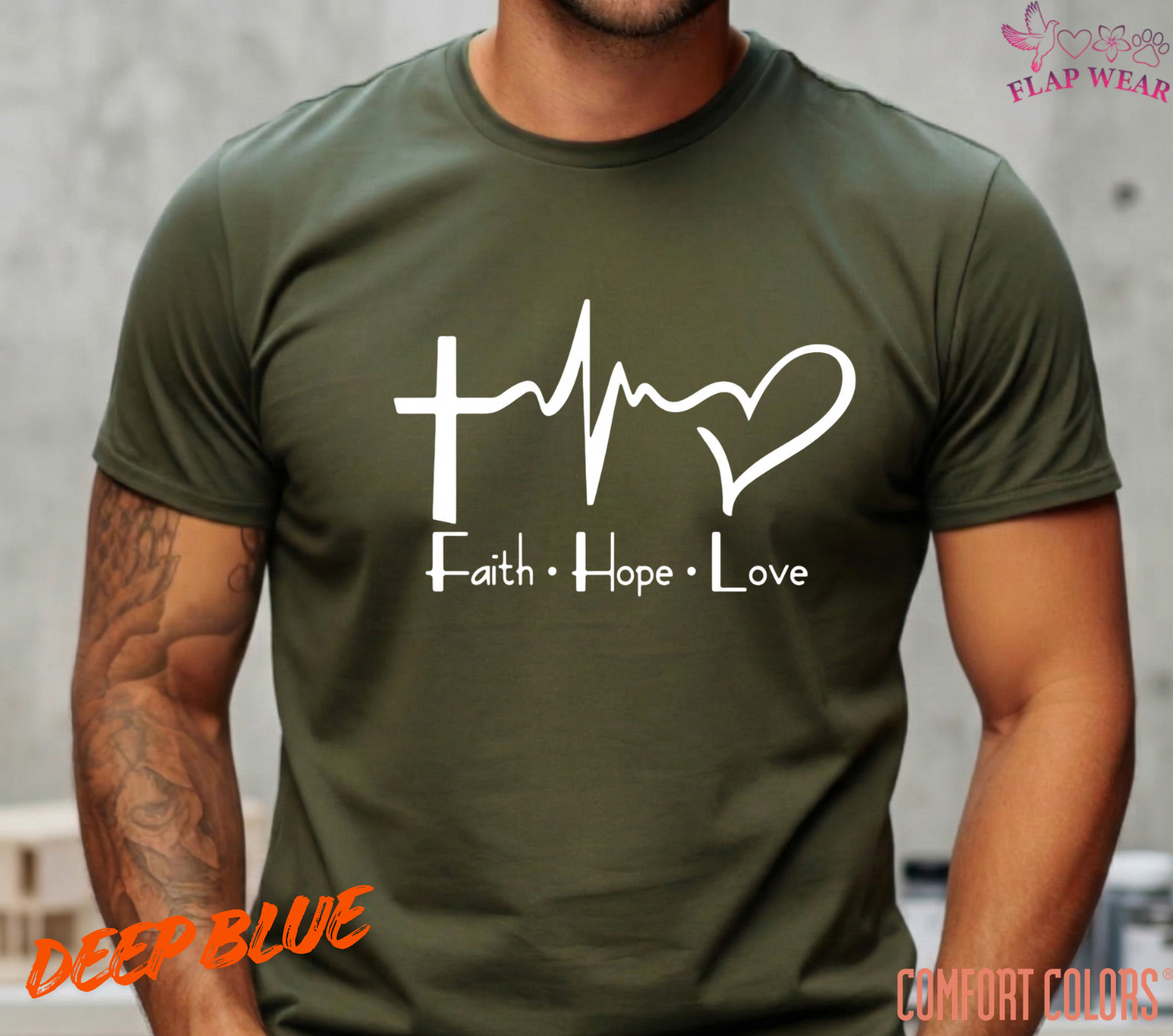 Unisex Faith Hope Love T-Shirt, Men T shirt,Women T shirt Gift Religion Top gallery
