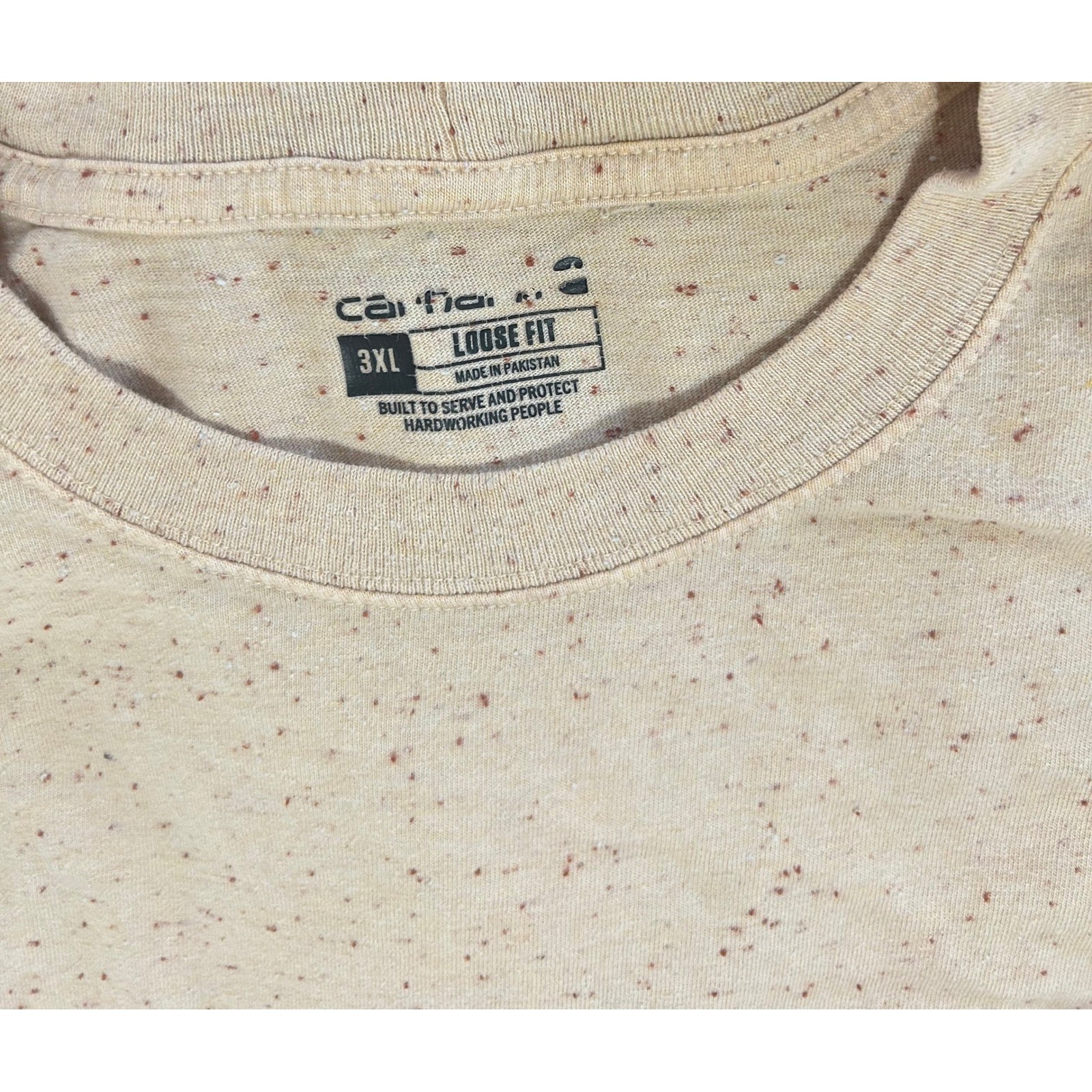 Carhartt Pocket T-Shirt Mens 3XL Pink Oatmeal Loose Fit Workwear Lot of 2 Cotton gallery