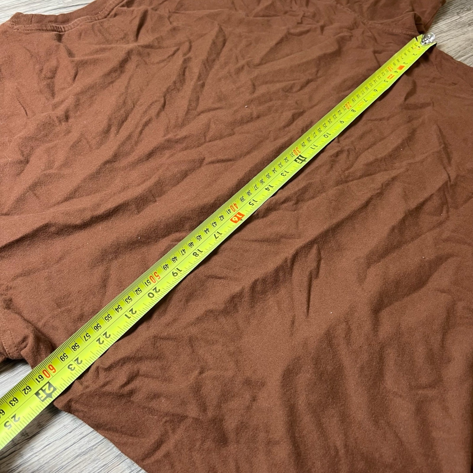 H&M T-Shirt Mens L Brown Oversized Fit Cotton Short Sleeve Crew Neck Streetwear gallery