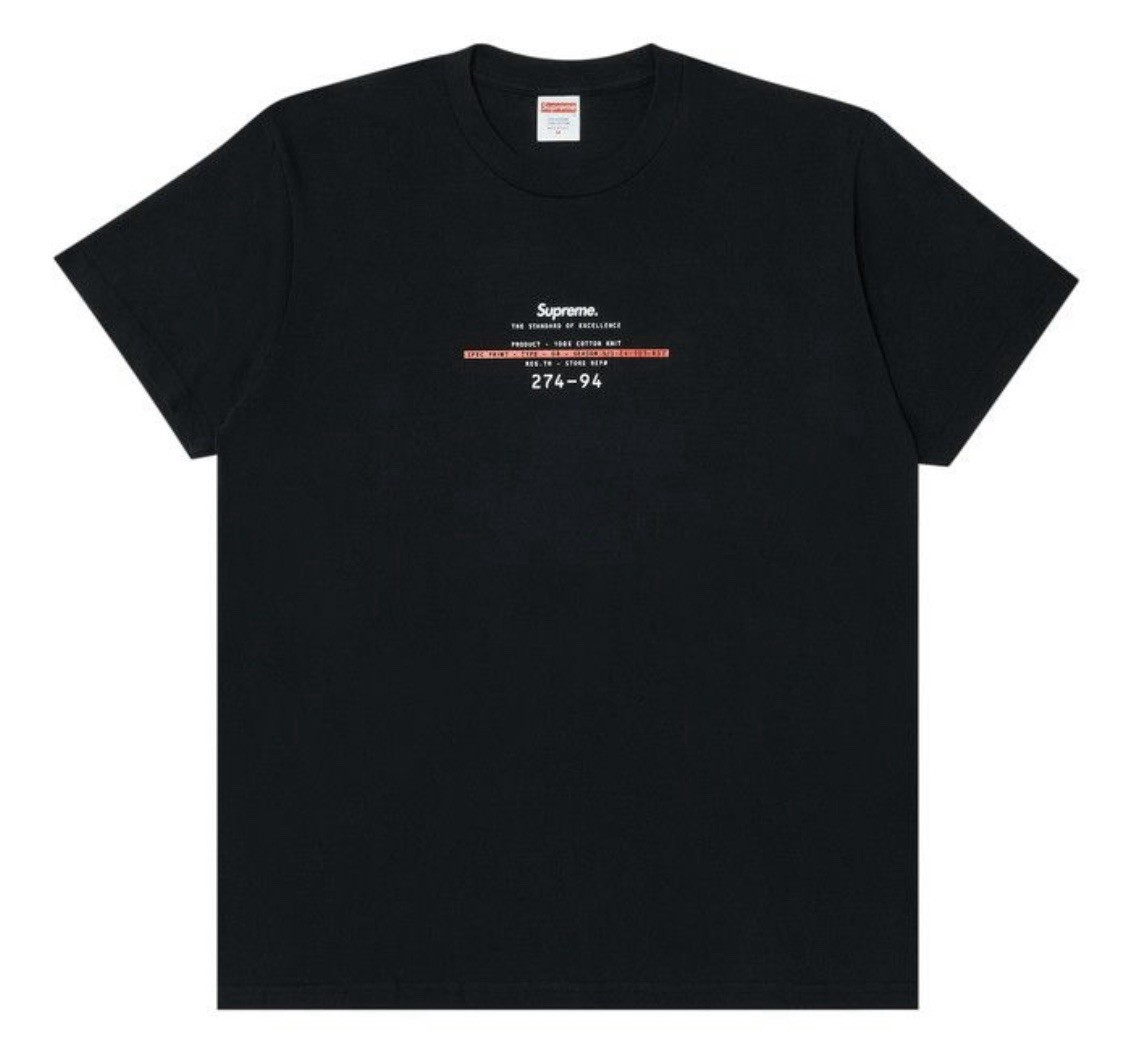 Supreme Standard Tee ‘Black’ Size XL SS24 Brand New Authentic Ships Fast