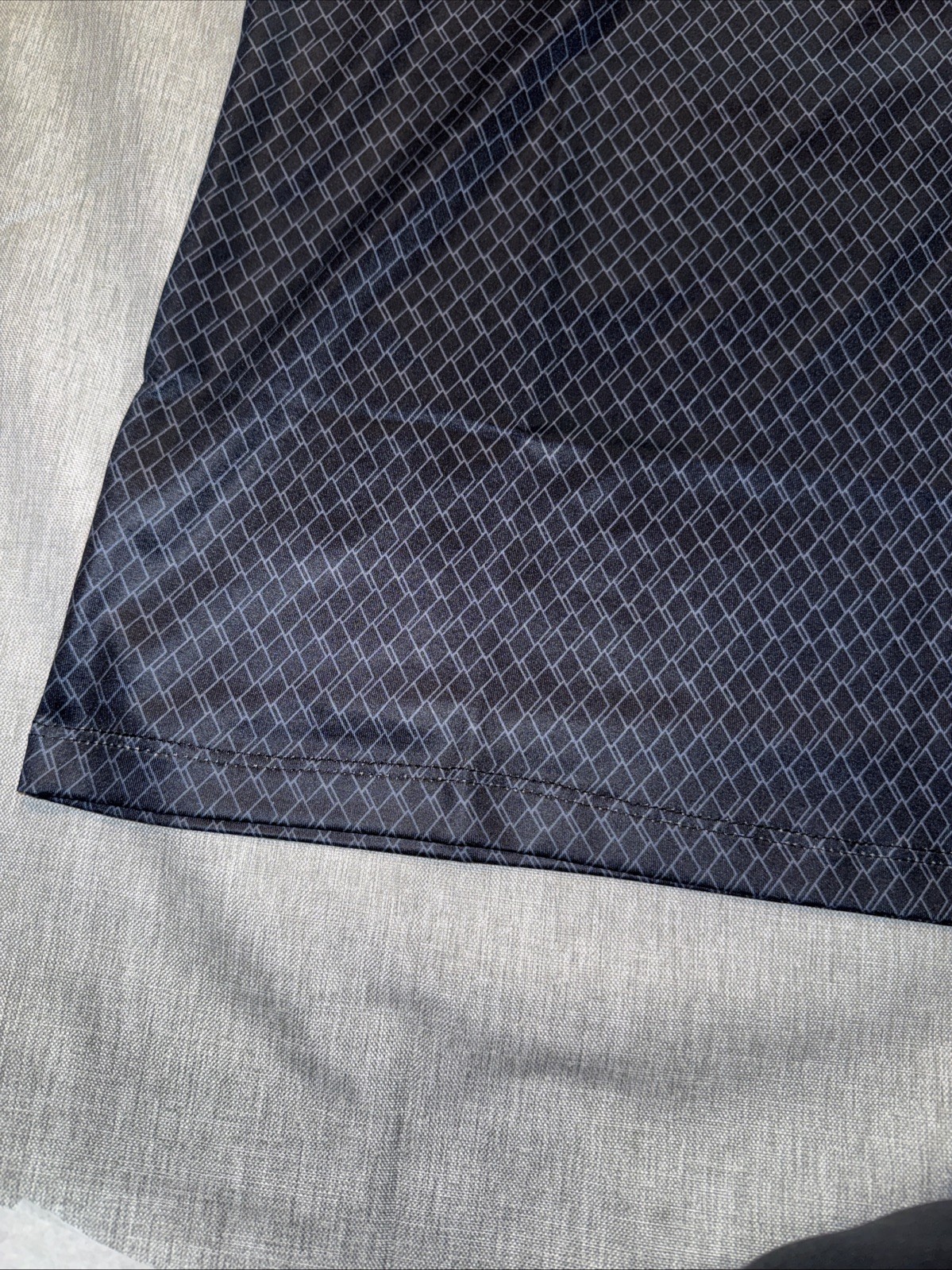 Retro Open Collar Polo In Square Geo Print XL -Brand- Tailored Athlete gallery