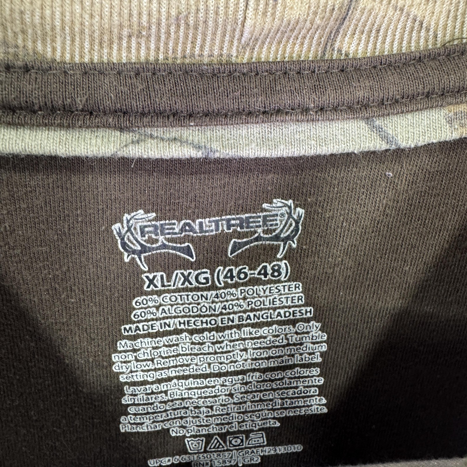 Realtree Shirt Mens XL Multicolor Long Sleeve Camo Pocket Tee Hunting Outdoor gallery