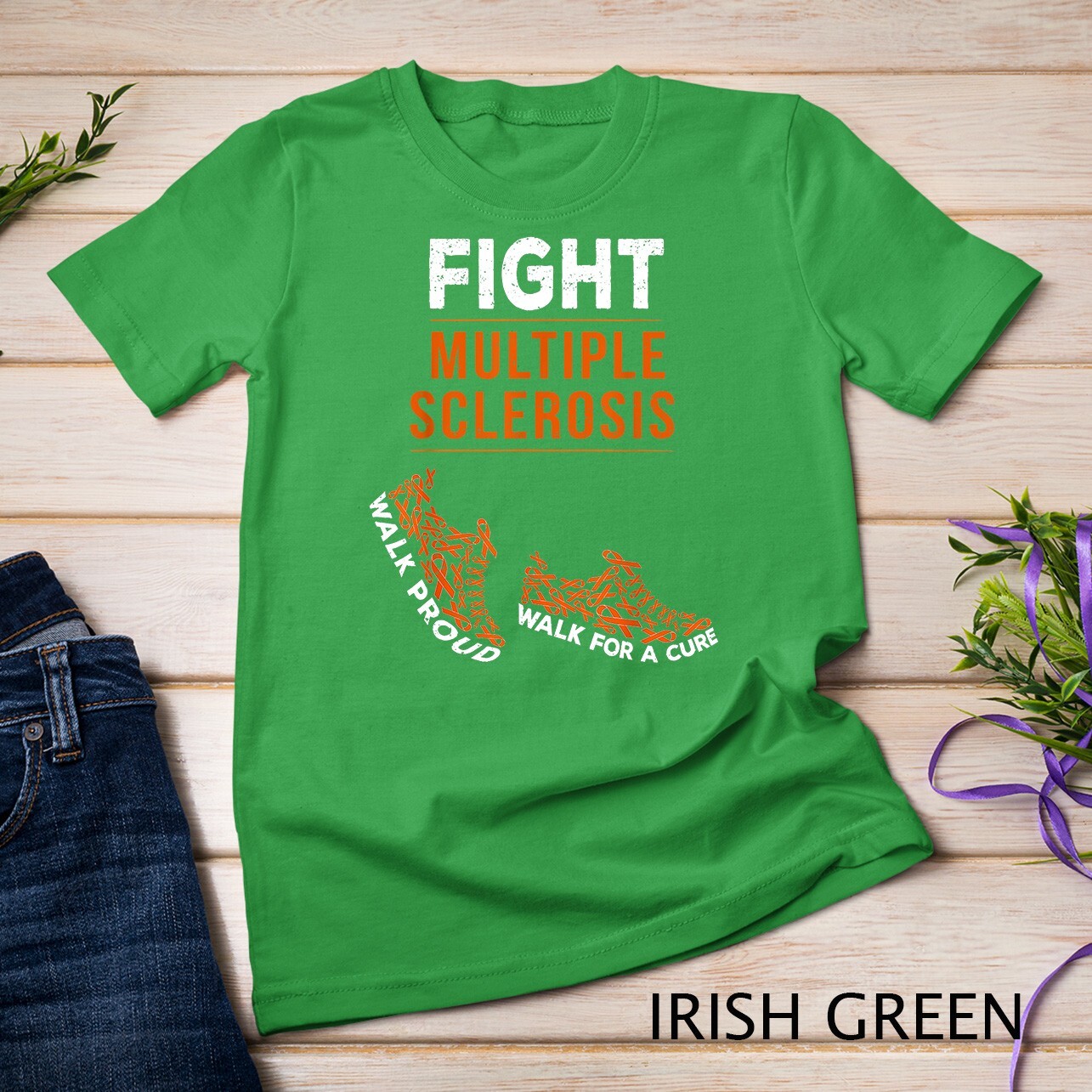 Fight Multiple Sclerosis MS Awareness Warrior Ribbon Unisex T-shirt gallery