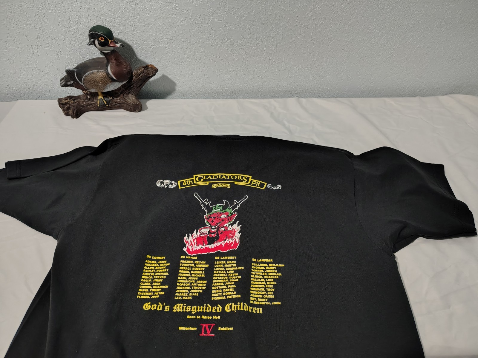 Rangers Us Army Fort Benning Tshirt Xlarge Black Militaria free shipping: B114 gallery