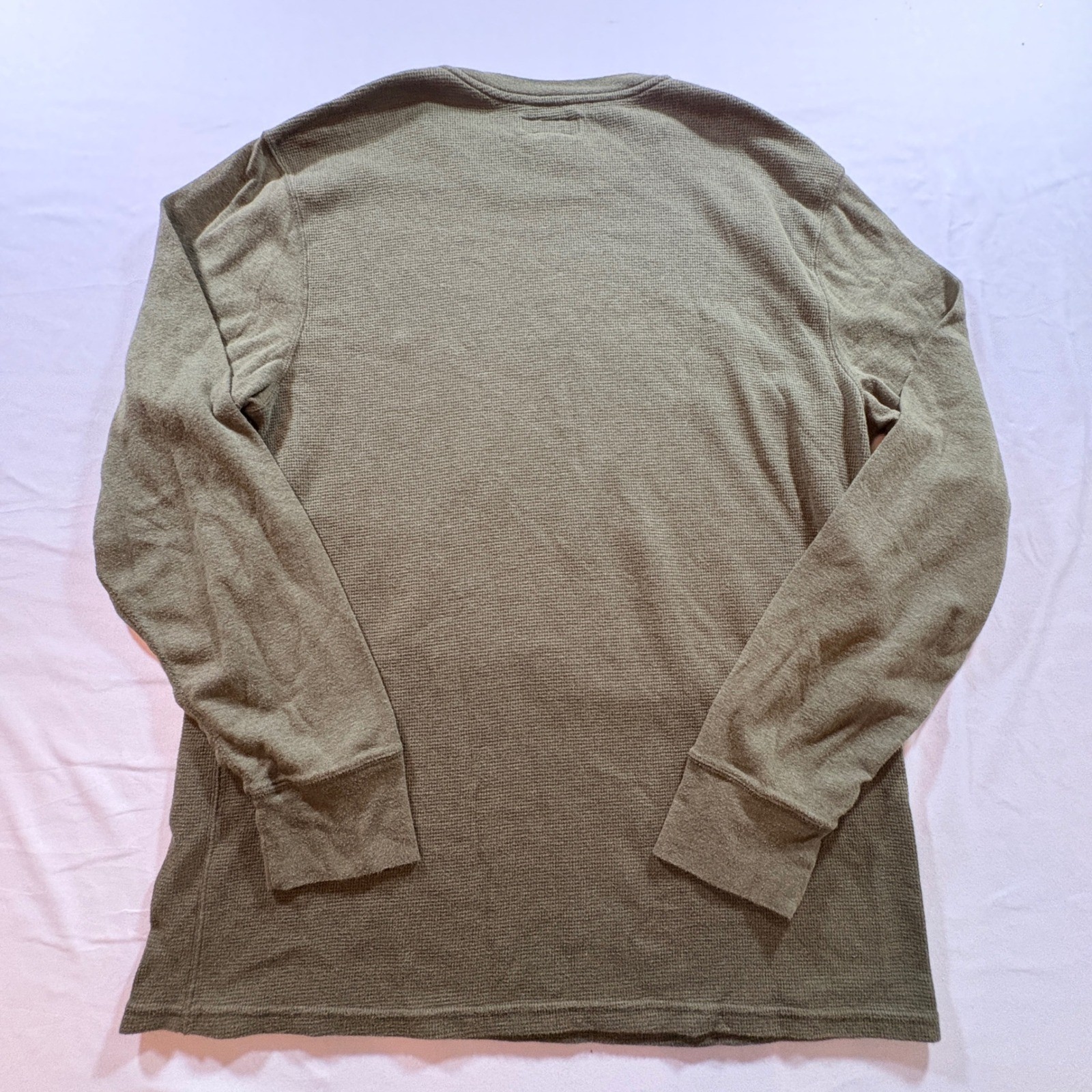 Polo Ralph Lauren Waffle Knit Thermal Shirt Mens XL Olive Green Long Sleeve Top gallery