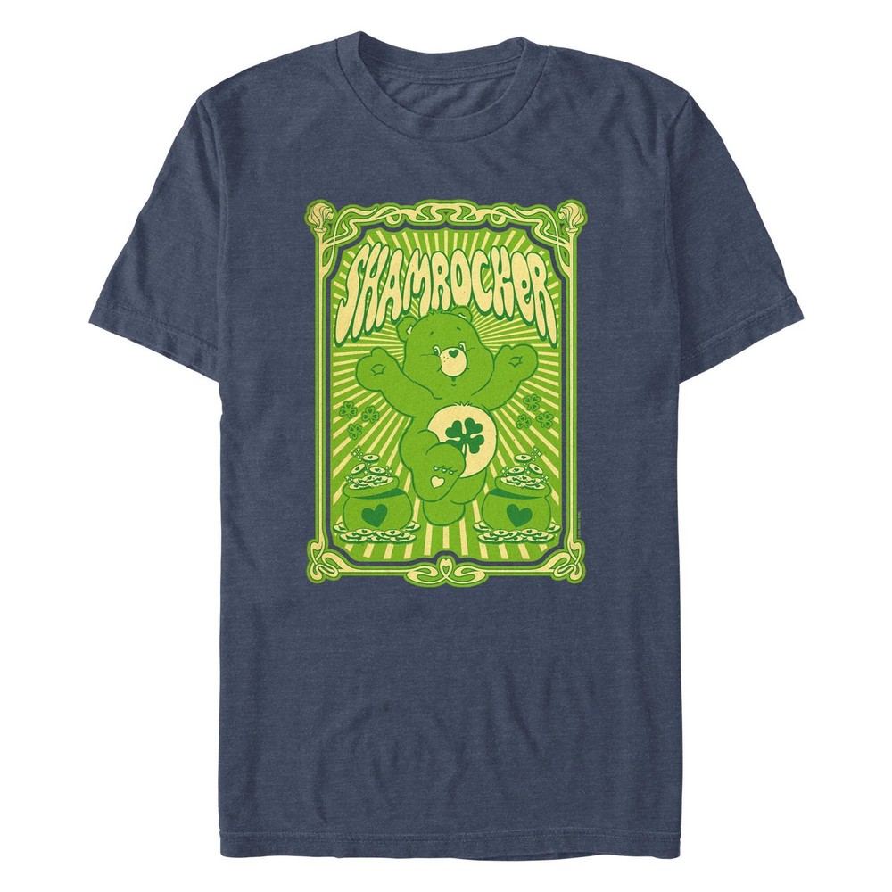 Men’s Care Bears St. Patrick’s Day Good Luck Bear Shamrocker Poster T-Shirt