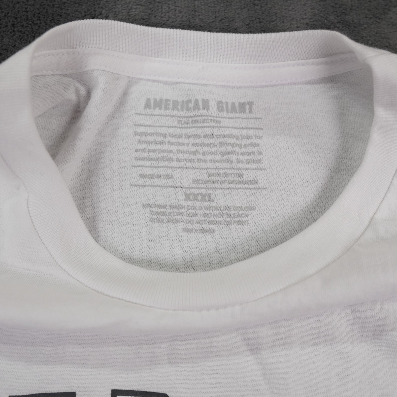 American Giant Flag Collection T-Shirt Men's Size XXXL White 100% Cotton USA gallery