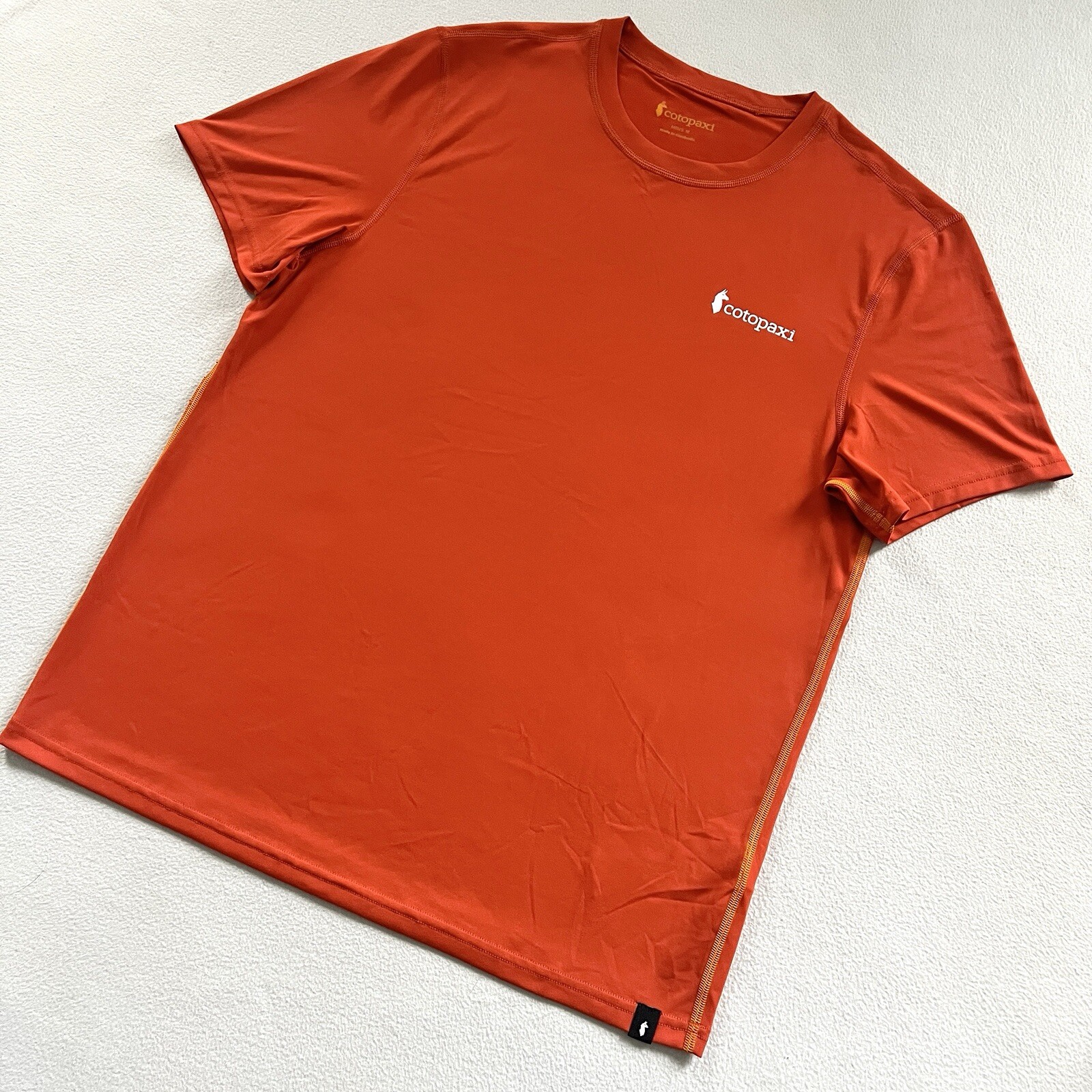 Cotopaxi Men Solid Orange Fino Tech Short Sleeve Performance Tee Shirt FLAW M gallery