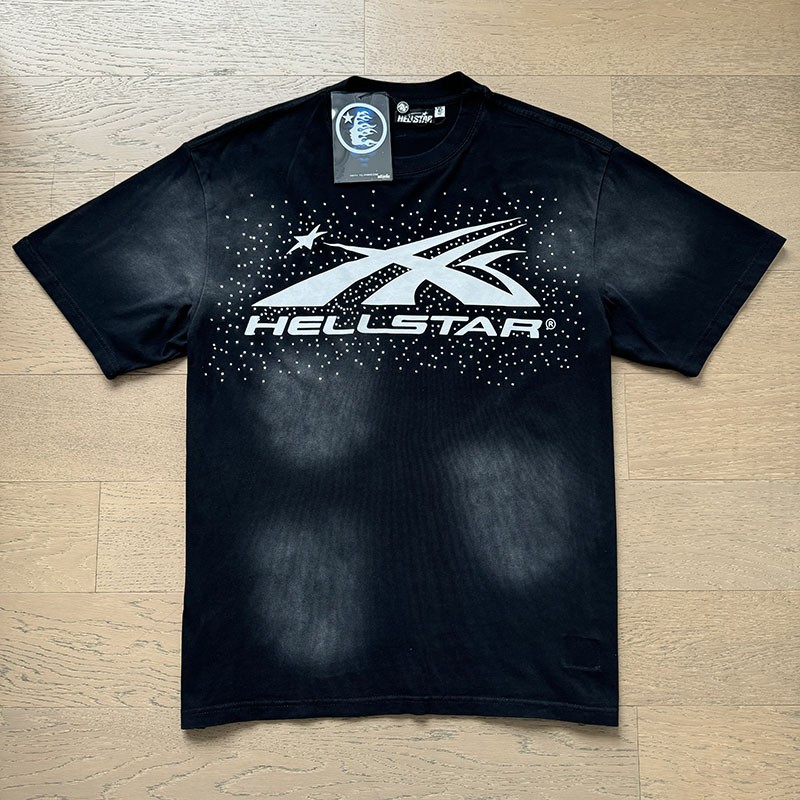 NEW Hell Studios star Classic Logo printing Starry Sky Hot Diamond Mens T-shirt
