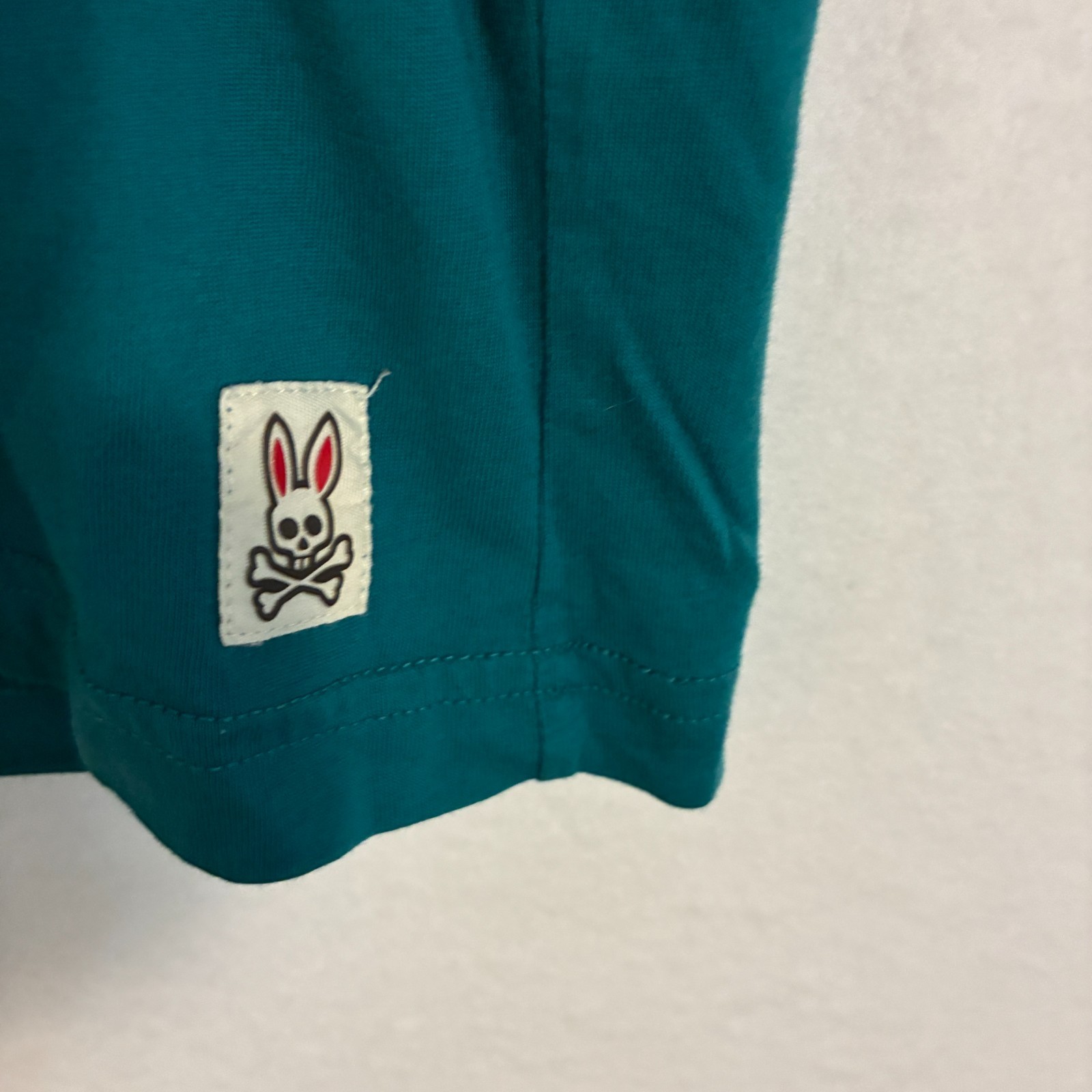 Psycho Bunny Shirt Mens Size 5 (M) Pima Cotton Neon Logo Skull Crossbones Tee gallery
