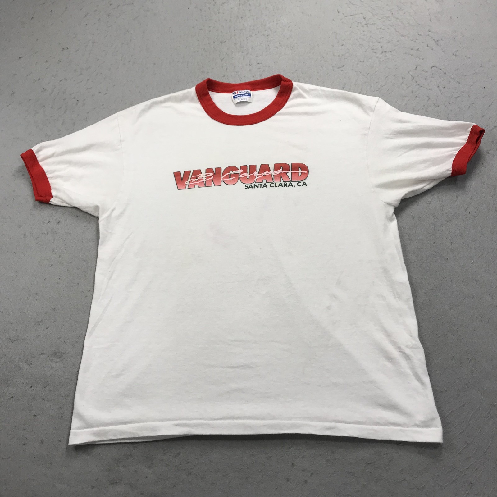 VINTAGE Santa Clara Vanguard Shirt Mens XL Drumline Single Stitch Ringer 80s gallery