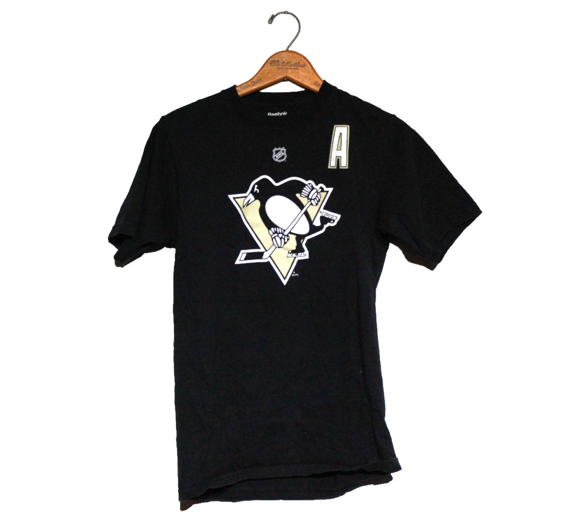 Pittsburgh Penguins Malkin T-Shirt Size US Men Medium #71 Hockey NHL Tee VTG Cup