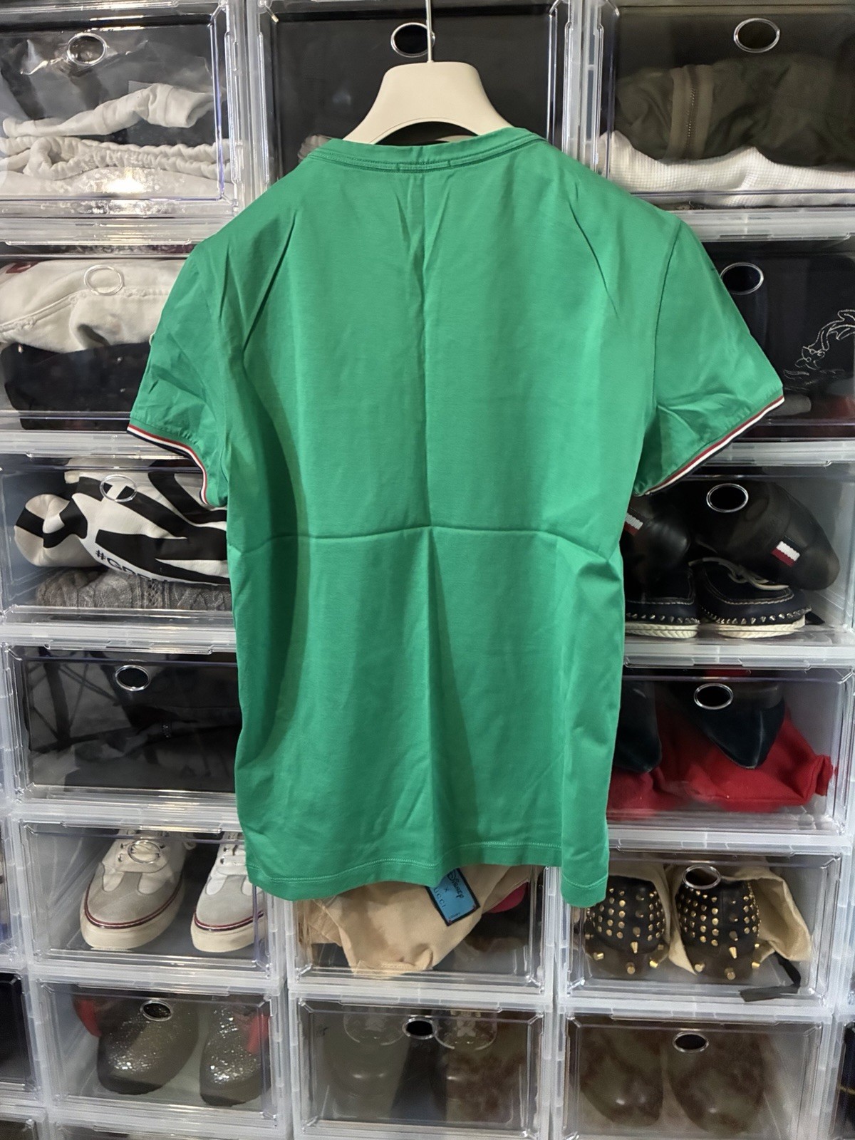 Moncler Shirt Mens Slim Fit Logo Patch Crewneck Short Sleeve $395 gallery