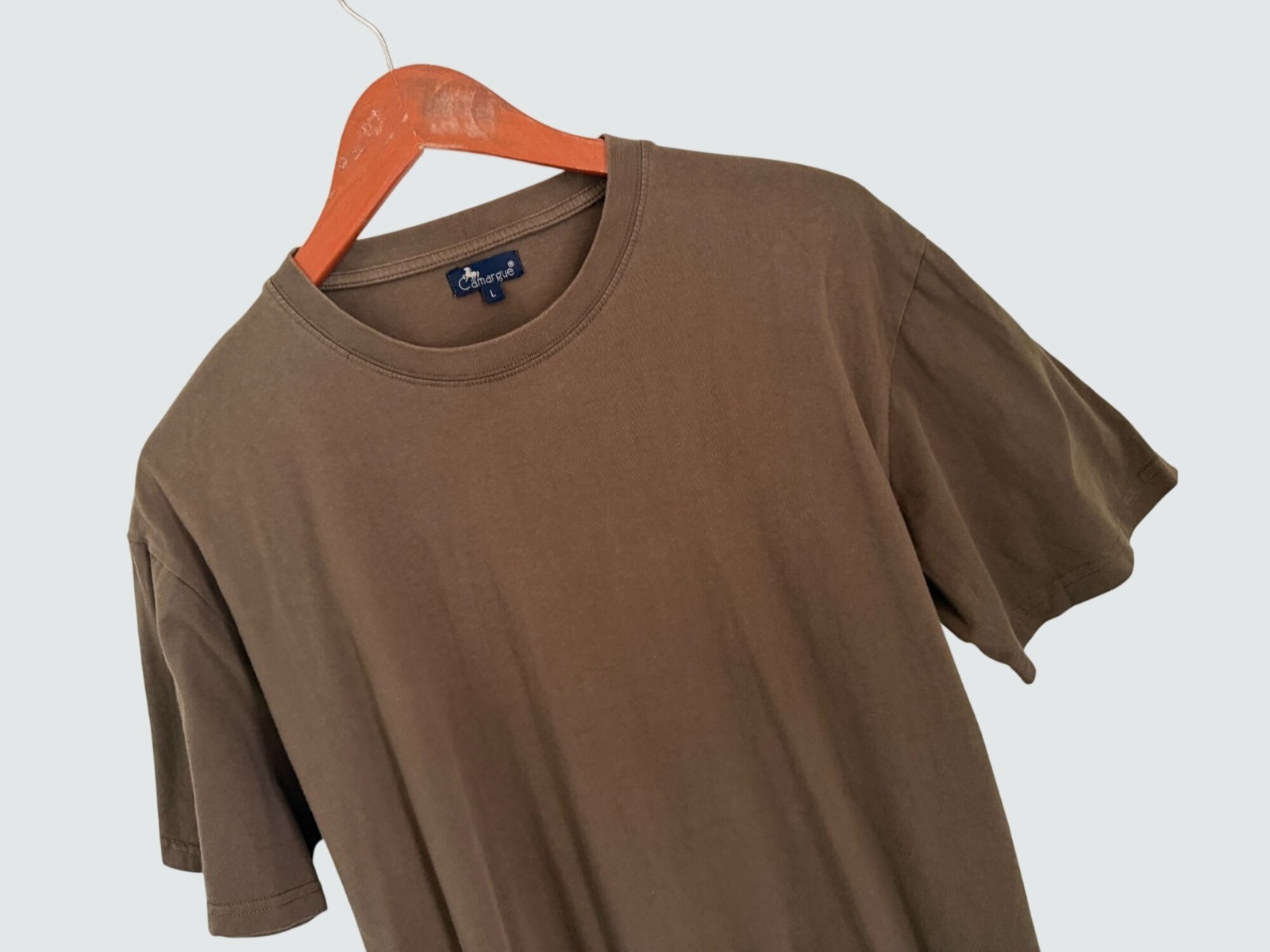 Camargue Mens Brown Short-Sleeve T-Shirt 100% Baumwolle Cotton Size L gallery