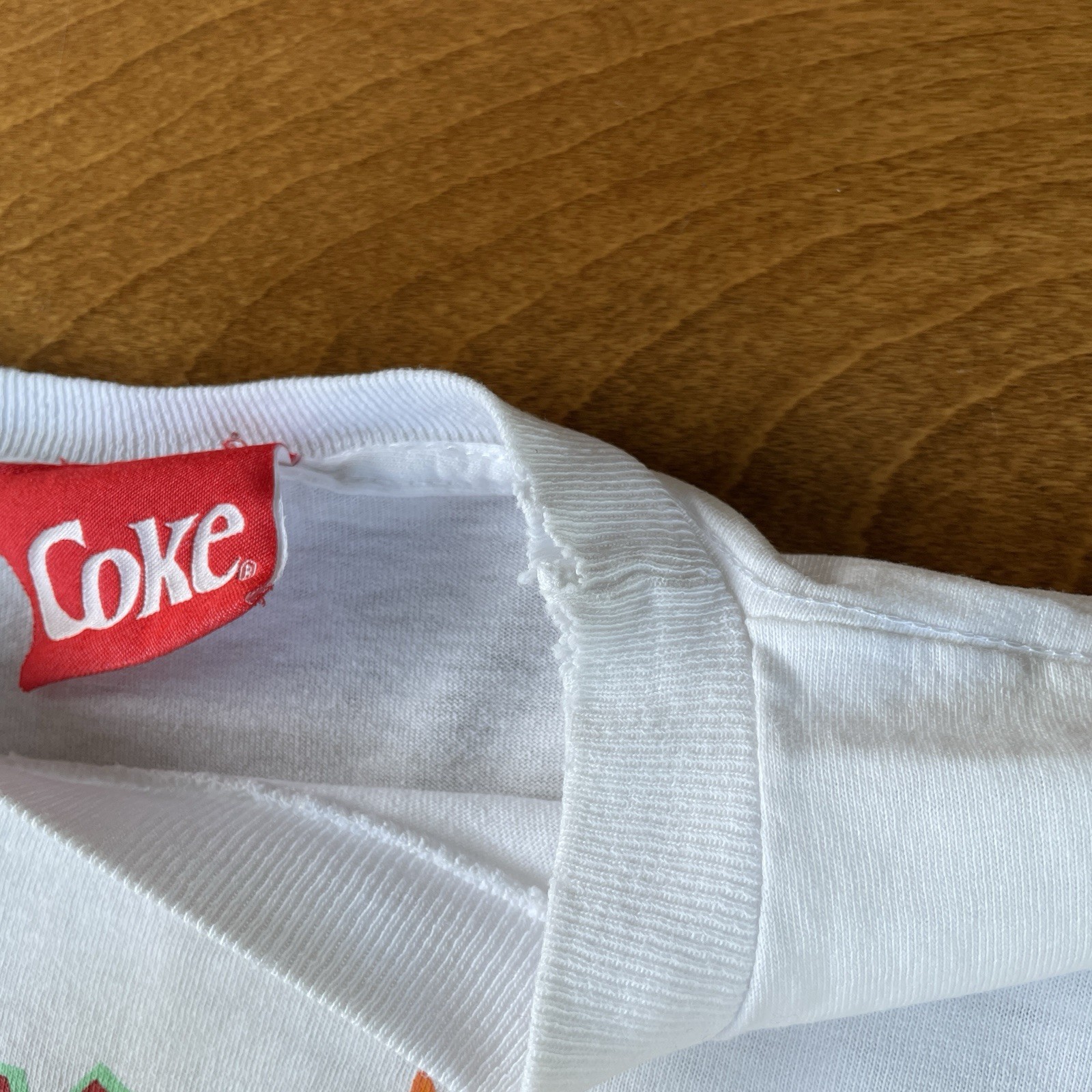 Vintage Coca Cola T Shirt Adult Fire Sun Double Sided 1995 Made In USA Men's L gallery