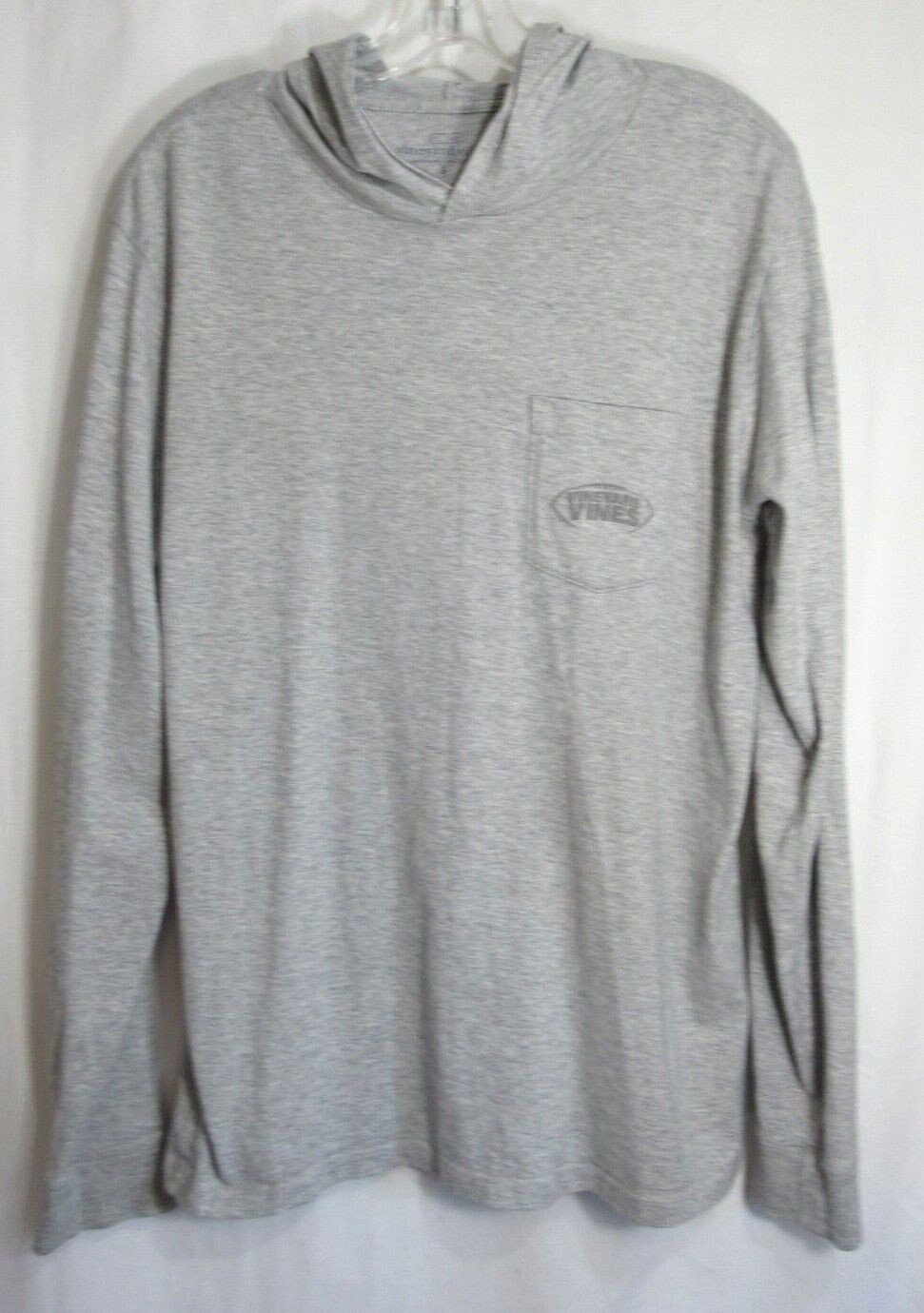 Vineyard Vines Gray Football Hooded Long Sleeve Shirt Size Small EUC gallery