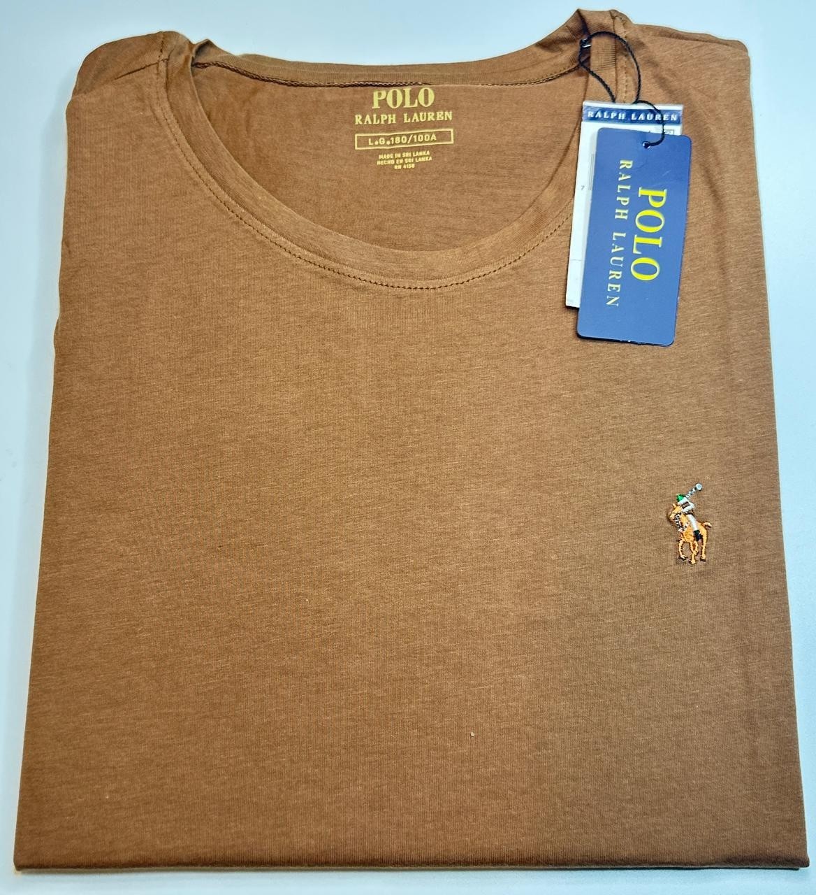 NWT Polo Ralph Lauren Men Short Sleeve Crew Neck Brown T-Shirt Free Shipping gallery