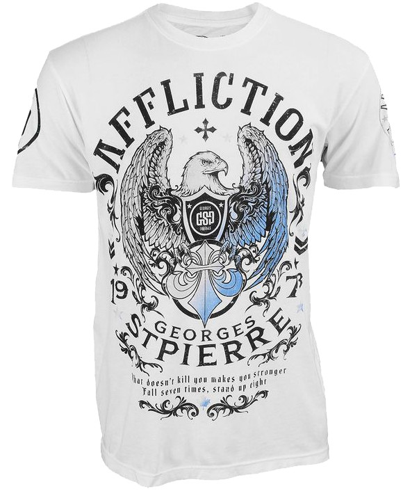 $58 AFFLICTION Georges St Pierre VIRTUE Short Sleeve Slim Fit T-shirt NWT gallery