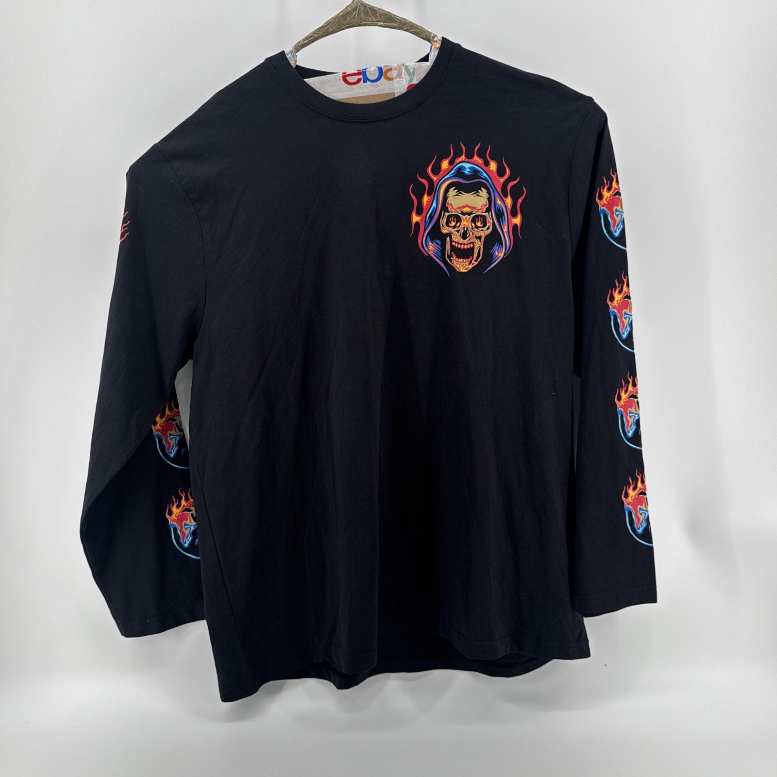 NWT Headrush Watch It Burn Long Sleeve Tee 2XL XXL Skull Reaper Biker Grunge gallery