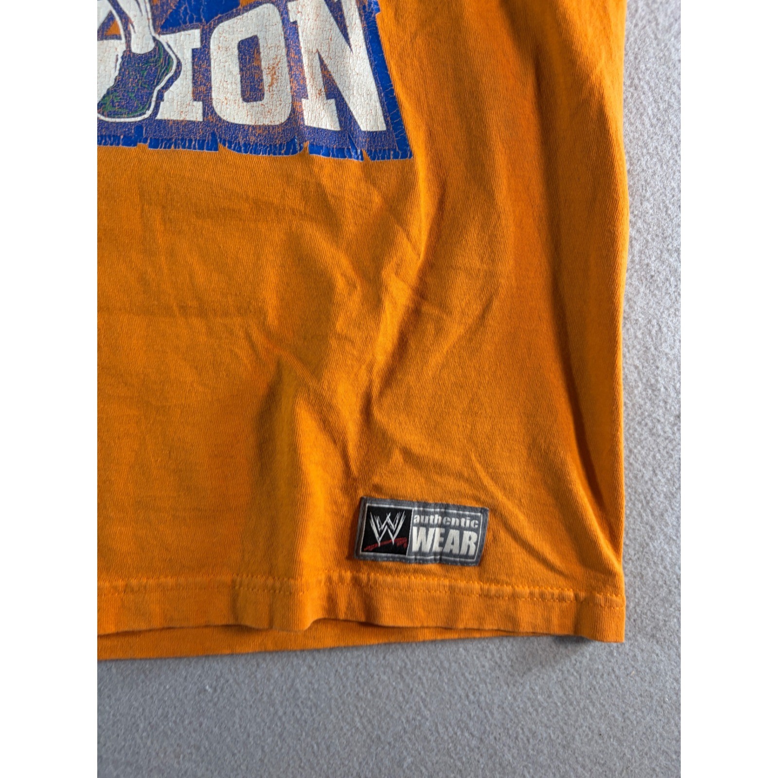 WWE John Cena Never Give Up Cenation Orange Graphic T-Shirt Mens Large gallery