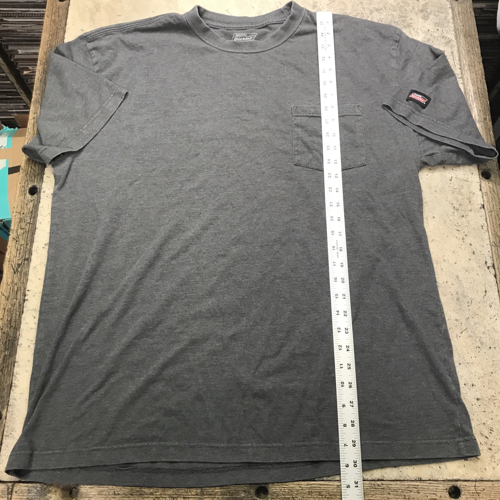 Dickies Gray Short Sleeve Mens XL Pullover Performance Work Shirt Pocket Cot Pol gallery