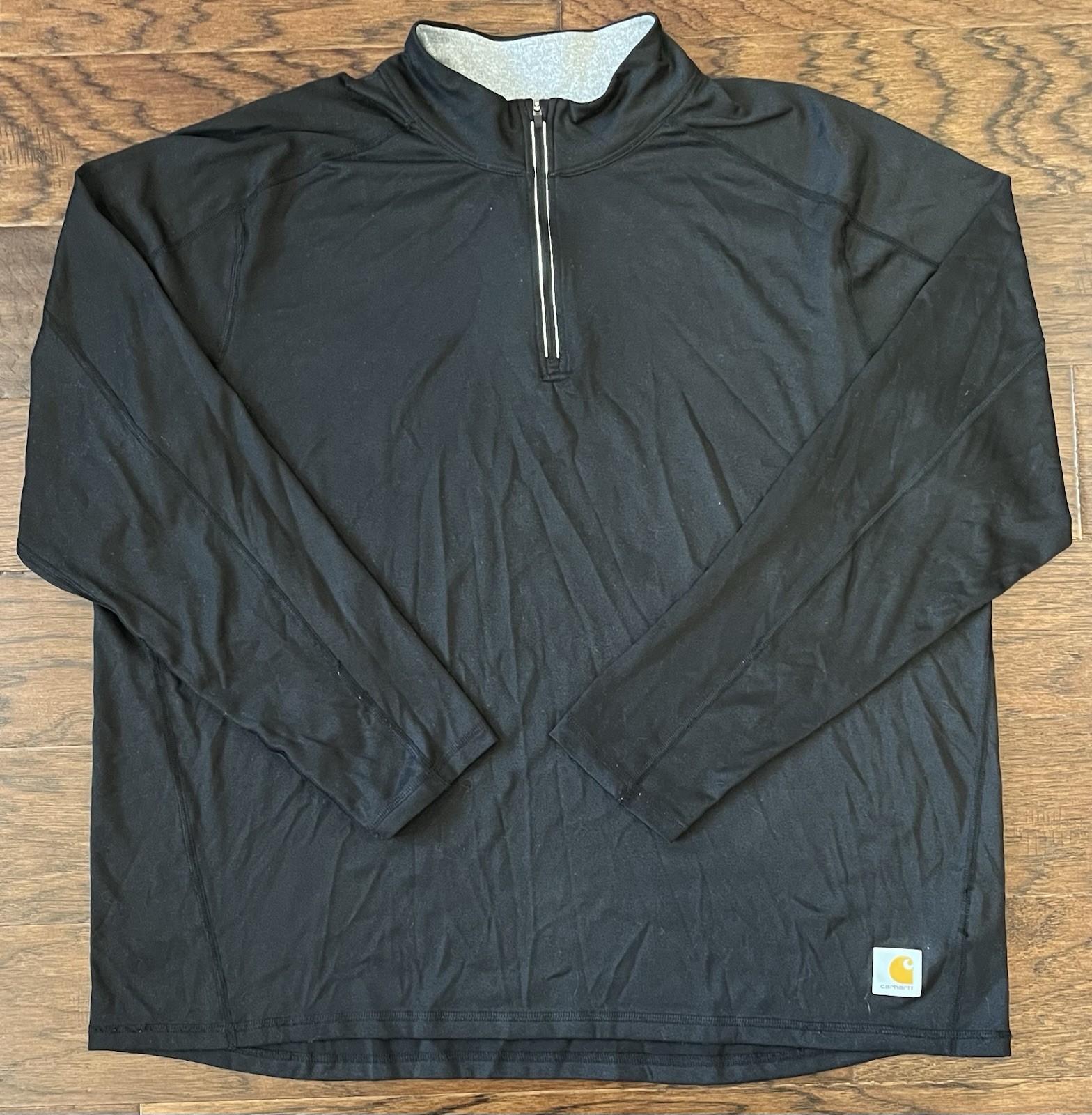 Carhartt Mens Shirt FORCE RELAXED FIT Lightweight Long Sleeve Black 1/4 zip XL gallery