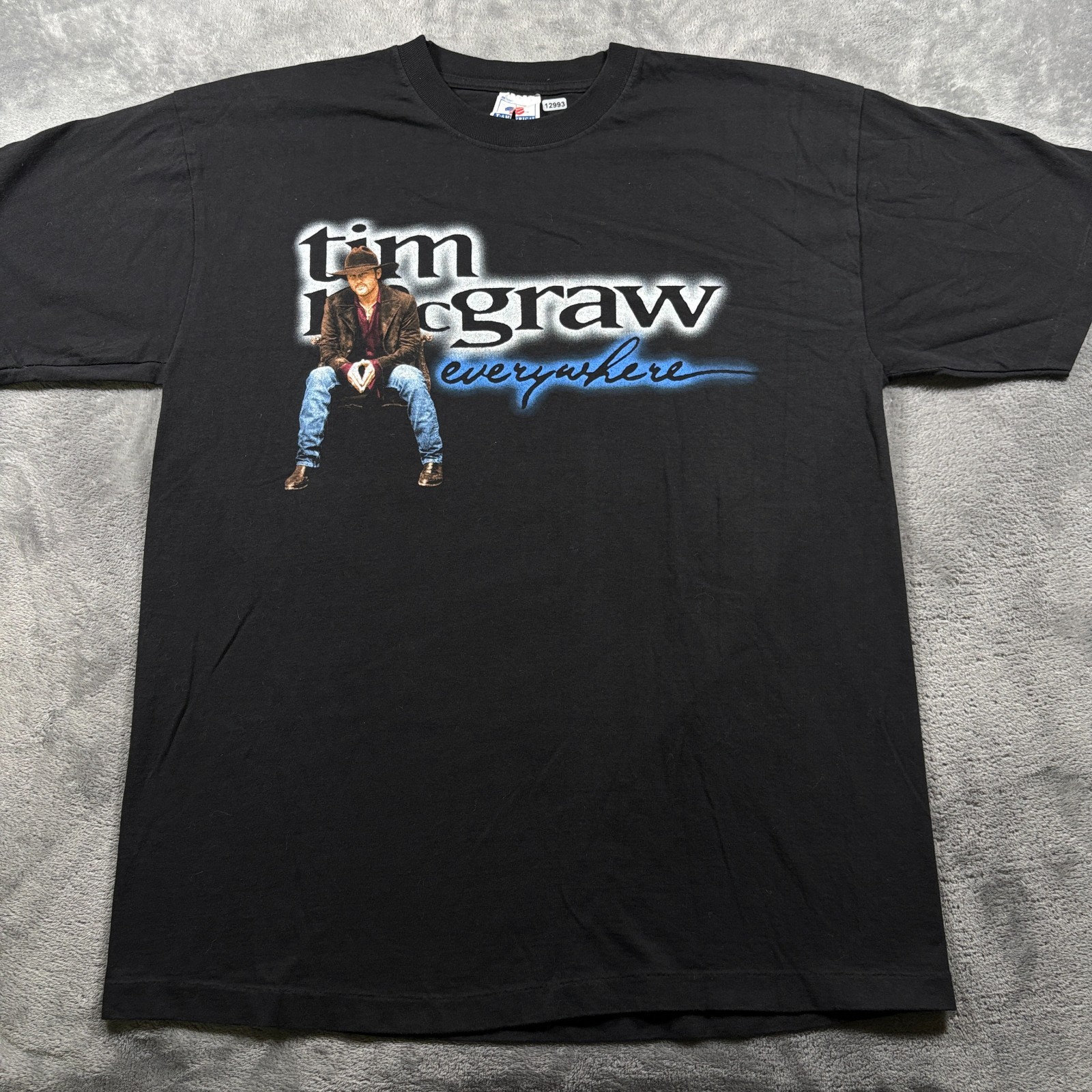 Vintage 1997 T-America T-Shirt Mens XL Black Tim McGraw Everywhere Single Stitch gallery