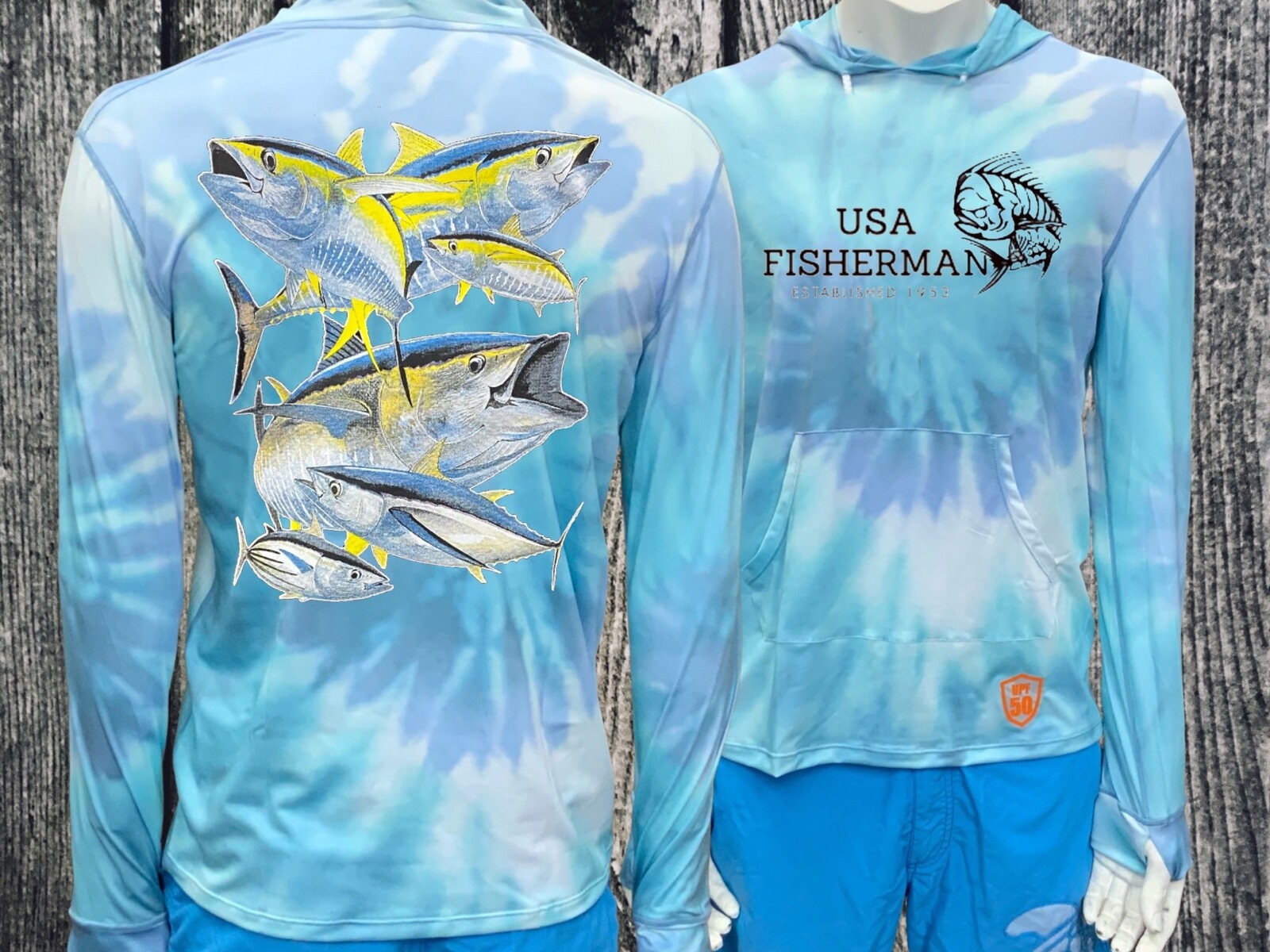Microfiber Long Sleeve Fishing Shirt Hoodie Dry Fit Wicking UPF50+ Protection gallery