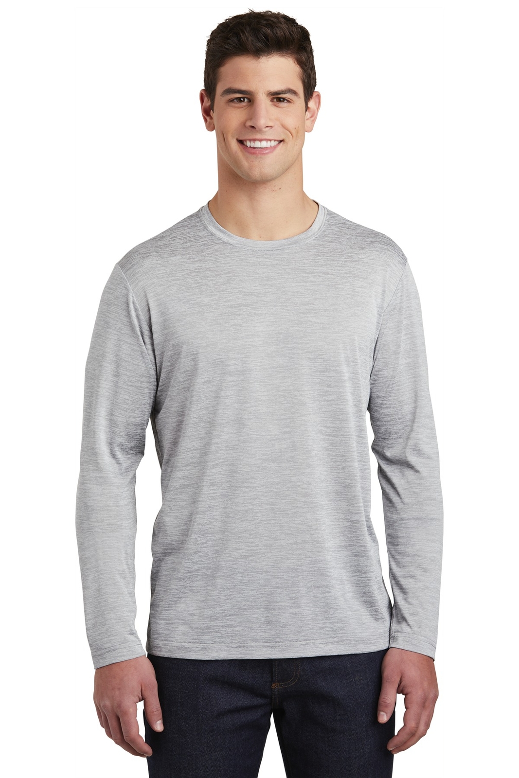 Sport-Tek Mens PosiCharge Long Sleeve Electric Heather Tee ST390LS