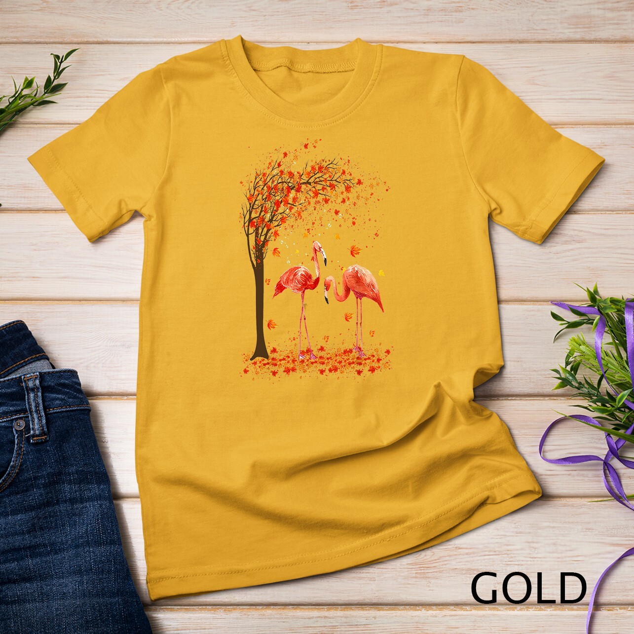 It's Fall Y'all Flamingo Thanksgiving Halloween Funny Unisex T-shirt gallery