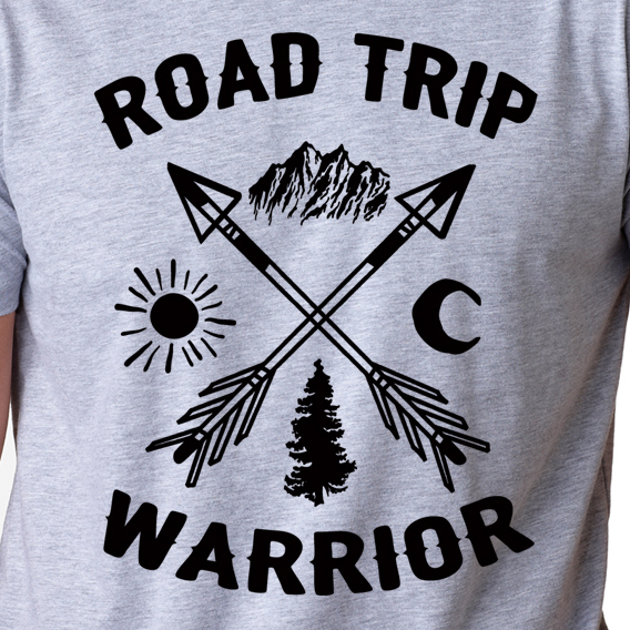 ROAD TRIP WARRIOR summer lifestyle traveling hiking outdoors free spirit T-Shirt gallery