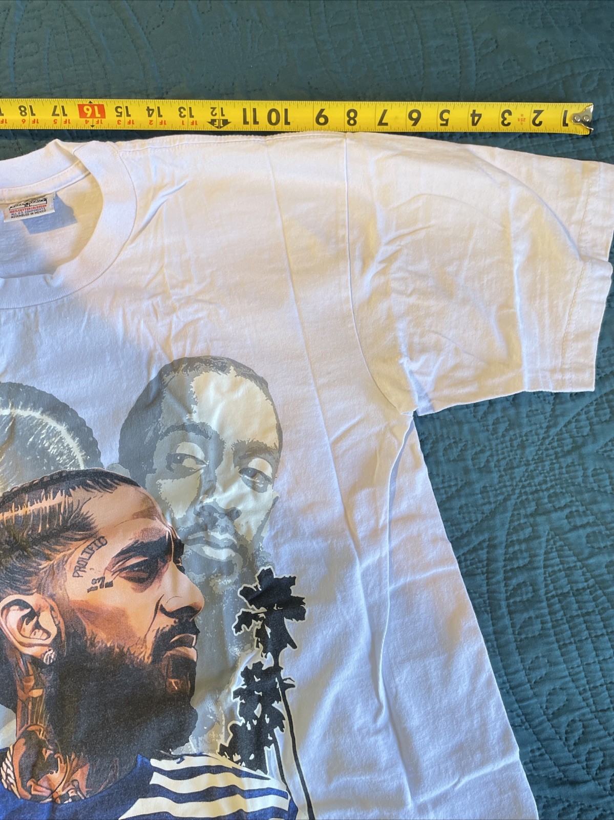 Pro Super Heavy Weight CRENSHAW Nipsey Hussle T-Shirt, White, XL , Rapper T gallery
